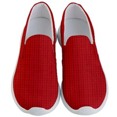 Ed Lego Texture Macro, Red Dots Background, Lego, Red Men s Lightweight Slip Ons by nateshop