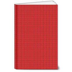 Ed Lego Texture Macro, Red Dots Background, Lego, Red 8  X 10  Hardcover Notebook