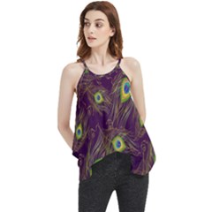 Feathers, Peacock, Patterns, Colorful Flowy Camisole Tank Top by nateshop