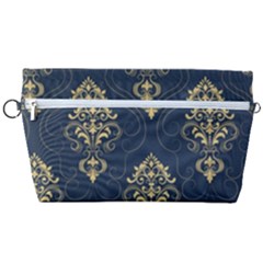 Floral Damask Pattern Texture, Damask Retro Background Handbag Organizer by nateshop