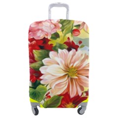 Painted Flowers Texture, Floral Background Luggage Cover (medium) by nateshop