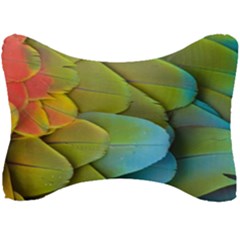 Parrot Feathers Texture Feathers Backgrounds Seat Head Rest Cushion by nateshop