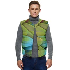 Parrot Feathers Texture Feathers Backgrounds Men s Button Up Puffer Vest	 by nateshop