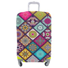 Pattern, Colorful, Floral, Patter, Texture, Tiles Luggage Cover (medium) by nateshop