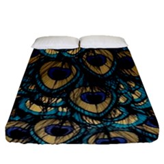 Peacock Feathers, Bird, Spirituality, Symbol, Spiritual, Fitted Sheet (queen Size) by nateshop