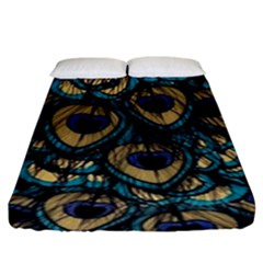 Peacock Feathers, Bird, Spirituality, Symbol, Spiritual, Fitted Sheet (king Size) by nateshop