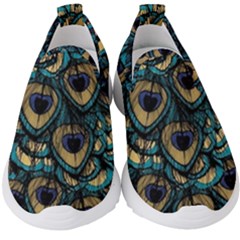 Peacock Feathers, Bird, Spirituality, Symbol, Spiritual, Kids  Slip On Sneakers by nateshop