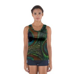 Peacock Feathers, Feathers, Peacock Nice Sport Tank Top  by nateshop