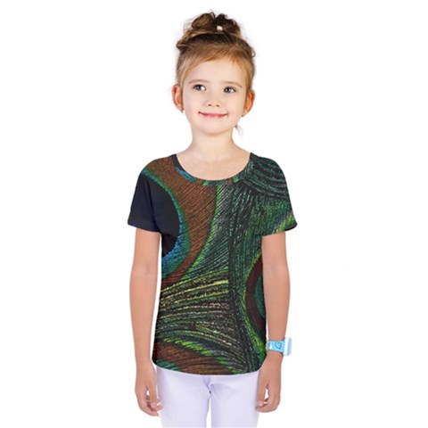 Peacock Feathers, Feathers, Peacock Nice Kids  One Piece T-shirt by nateshop