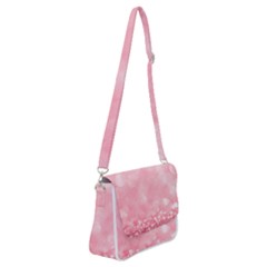 Pink Glitter Background Shoulder Bag With Back Zipper by nateshop