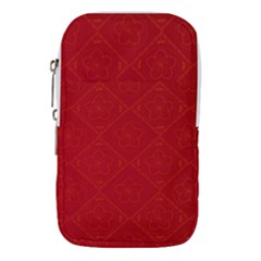 Red Chinese Background Chinese Patterns, Chinese Waist Pouch (large)