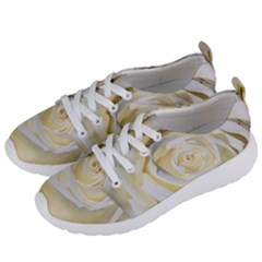 White Roses Flowers Plant Romance Blossom Bloom Nature Flora Petals Women s Lightweight Sports Shoes by Proyonanggan