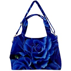 Blue Roses Flowers Plant Romance Blossom Bloom Nature Flora Petals Double Compartment Shoulder Bag