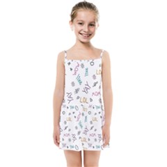 Doodle Pattern Kids  Summer Sun Dress by Proyonanggan