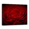Rose Red Rose Red Flower Petals Waves Glow Canvas 20  x 16  (Stretched) View1