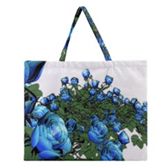 Flowers Roses Rose Nature Bouquet Zipper Large Tote Bag by Proyonanggan