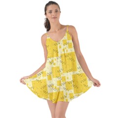 Party Confetti Yellow Squares Love The Sun Cover Up by Proyonanggan