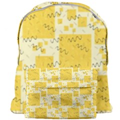 Party Confetti Yellow Squares Giant Full Print Backpack by Proyonanggan