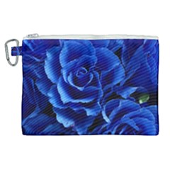 Roses Flowers Plant Romance Canvas Cosmetic Bag (xl)