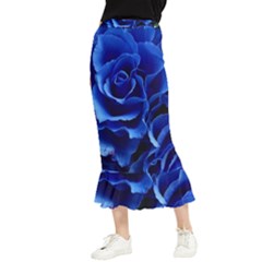 Roses Flowers Plant Romance Maxi Fishtail Chiffon Skirt by Proyonanggan