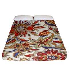 Retro Paisley Patterns, Floral Patterns, Background Fitted Sheet (king Size) by nateshop