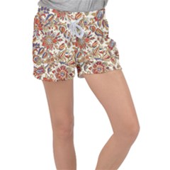 Retro Paisley Patterns, Floral Patterns, Background Women s Velour Lounge Shorts by nateshop