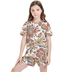 Retro Paisley Patterns, Floral Patterns, Background Kids  T-shirt And Sports Shorts Set by nateshop