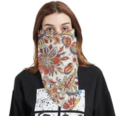 Retro Paisley Patterns, Floral Patterns, Background Face Covering Bandana (triangle) by nateshop