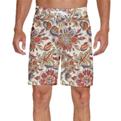 Retro Paisley Patterns, Floral Patterns, Background Men s Beach Shorts by nateshop