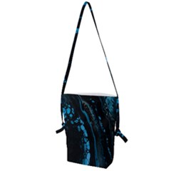 Stains, Liquid, Texture, Macro, Abstraction Folding Shoulder Bag by nateshop