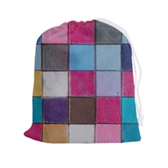 Tile, Colorful, Squares, Texture Drawstring Pouch (2xl)