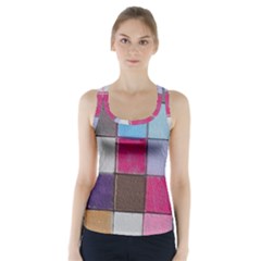 Tile, Colorful, Squares, Texture Racer Back Sports Top by nateshop