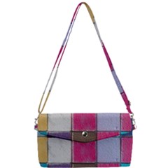 Tile, Colorful, Squares, Texture Removable Strap Clutch Bag by nateshop