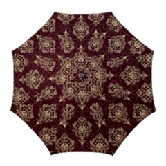 Vintage Floral Pattern, Purple Vintage Golf Umbrellas