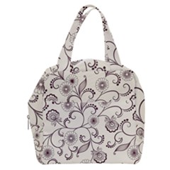 Violet Vintage Background, Floral Ornaments, Floral Patterns Boxy Hand Bag by nateshop