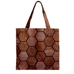Wooden Triangles Texture, Wooden ,texture, Wooden Zipper Grocery Tote Bag by nateshop
