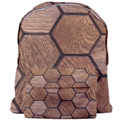Wooden Triangles Texture, Wooden ,texture, Wooden Giant Full Print Backpack by nateshop
