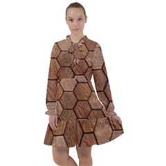 Wooden Triangles Texture, Wooden ,texture, Wooden All Frills Chiffon Dress