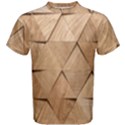 Wooden Triangles Texture, Wooden Wooden Men s Cotton T-Shirt View1