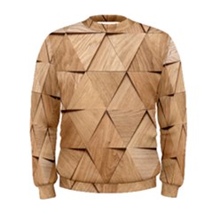 Wooden Triangles Texture, Wooden Wooden Men s Sweatshirt by nateshop