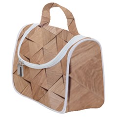 Wooden Triangles Texture, Wooden Wooden Satchel Handbag by nateshop