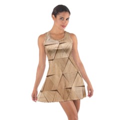Wooden Triangles Texture, Wooden Wooden Cotton Racerback Dress by nateshop