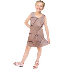 Wooden Triangles Texture, Wooden Wooden Kids  Tunic Dress by nateshop