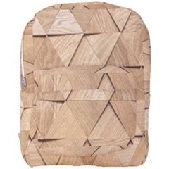 Wooden Triangles Texture, Wooden Wooden Full Print Backpack by nateshop