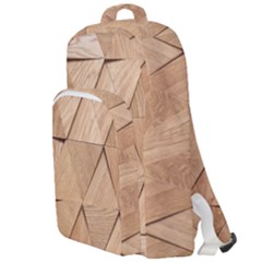 Wooden Triangles Texture, Wooden Wooden Double Compartment Backpack by nateshop