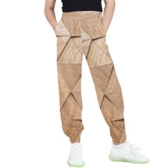 Wooden Triangles Texture, Wooden Wooden Kids  Joggers by nateshop