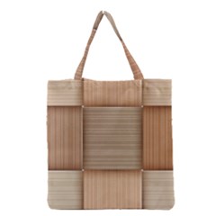 Wooden Wickerwork Textures, Square Patterns, Vector Grocery Tote Bag by nateshop