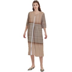 Wooden Wickerwork Textures, Square Patterns, Vector Women s Cotton 3/4 Sleeve Night Gown by nateshop