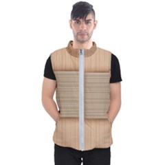 Wooden Wickerwork Textures, Square Patterns, Vector Men s Puffer Vest by nateshop