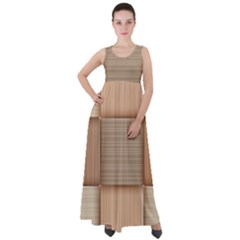 Wooden Wickerwork Textures, Square Patterns, Vector Empire Waist Velour Maxi Dress by nateshop